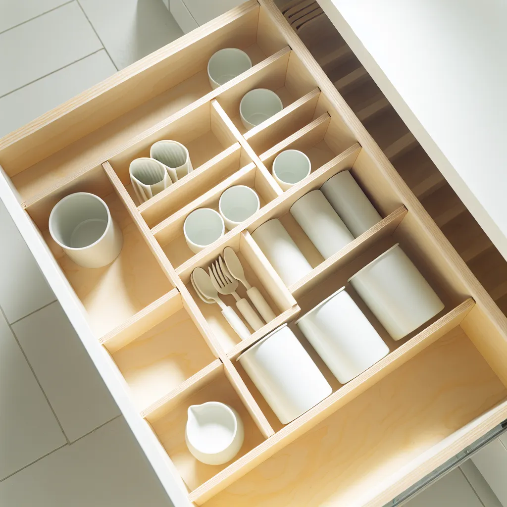 Nordic kitchen drawer organization